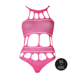 Ouch! Glow Body à encolure grecque Rose Fluo